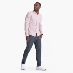 Long Sleeve Ace Button Down | Saltwater Red -Deals Haute Drape Store V185SWR 00201