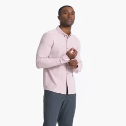 Long Sleeve Ace Button Down | Saltwater Red -Deals Haute Drape Store V185SWR 00227