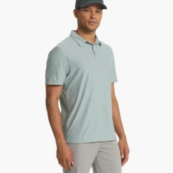 Strato Tech Polo | Neptune Heather -Deals Haute Drape Store V188HNP SP23 M ECOMM TOP 1391 1x1 762a3cb8 ed0d 4d83 986d 2d179af0316e