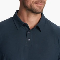 Strato Tech Polo | Navy Heather -Deals Haute Drape Store V188HNV 2