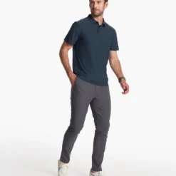 Strato Tech Polo | Navy Heather -Deals Haute Drape Store V188HNV 4