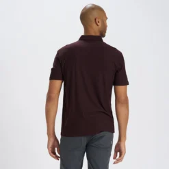 Strato Tech Polo | Oxblood Heather -Deals Haute Drape Store V188HOX 3