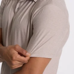 Strato Tech Polo | Oyster Heather -Deals Haute Drape Store V188HOY SP23 M ECOMM TOPS DETAIL 3225 1x1 27439a1f c3eb 44fc a939 44679d7e5eeb