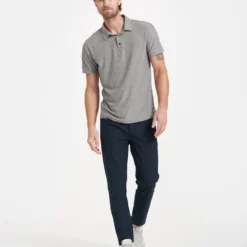 Strato Tech Polo | Heather Grey -Deals Haute Drape Store V188HTG 0675