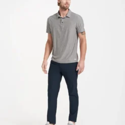 Strato Tech Polo | Heather Grey -Deals Haute Drape Store V188HTG SP22 M ECOMM TOPS FULL 0678 4x5 5f3c1e7a f5ec 4377 bbfb 456cd59b645c