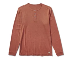 Long Sleeve Ease Performance Henley | Copper Heather
