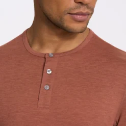 Long Sleeve Ease Performance Henley | Copper Heather -Deals Haute Drape Store V194HCO SP23 M ECOMM TOPS DETAIL 3463 1x1 f495e887 f22a 4cf9 9b0b e905cf3b9b40