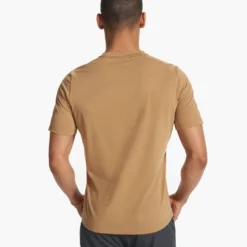 Current Tech Tee | Wheat -Deals Haute Drape Store V195WHE FA23 M ECOMM TOPS BACK TOPS 5