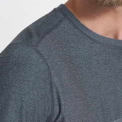 Grandview Tech Tee | Black Heather -Deals Haute Drape Store V197HBK 2074 DETAIL