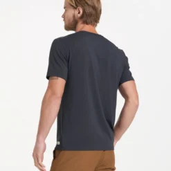 Linear Henley | Black -Deals Haute Drape Store V199BLK 0316