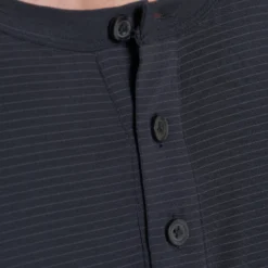 Linear Henley | Black -Deals Haute Drape Store V199BLK 0349