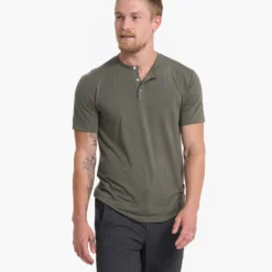 Linear Henley | Oregano 8 Linear Henley | Oregano -Deals Haute Drape Store V199ORE 3542