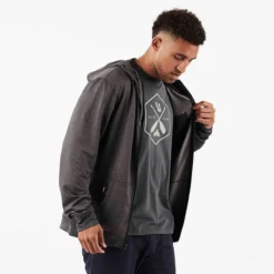 Movement Hoodie | Black Heather -Deals Haute Drape Store V201HBK 3