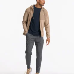 Sunday Element Jacket | Camel Heather -Deals Haute Drape Store V215CMH SP23 M ECOMM FLEECE TOP 3778 1x1 1f08f25d 5bb2 4bc7 96f3 260102cb558b