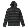 Clark Hoodie | Black-Charcoal Stripe