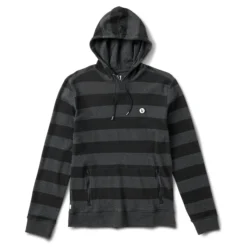 Clark Hoodie | Black-Charcoal Stripe