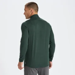 Ease Performance Half Zip | Blackened Green Heather -Deals Haute Drape Store V221HBG 2