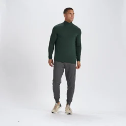Ease Performance Half Zip | Blackened Green Heather -Deals Haute Drape Store V221HBG 3