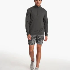 Ease Performance Half Zip | Charcoal Heather -Deals Haute Drape Store V221HCC SP21 M ECOMM TOP 2558