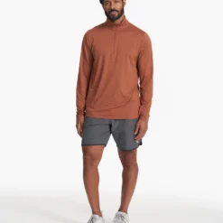Ease Performance Half Zip | Copper Heather -Deals Haute Drape Store V221HCO FA22 M ECOMM FLEECE FULL 2466 1x1 b91df28e ed52 4a1f bdad 2ce63cb80931