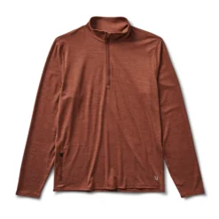 Ease Performance Half Zip | Dark Terracotta Heather