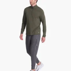 Ease Performance Half Zip | Forest Heather -Deals Haute Drape Store V221HFO FA22 M ECOMM TOP 2684