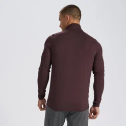 Ease Performance Half Zip | Oxblood Heather -Deals Haute Drape Store V221HOX 3