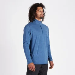 Ease Performance Half Zip | Sea Heather -Deals Haute Drape Store V221HSE 4