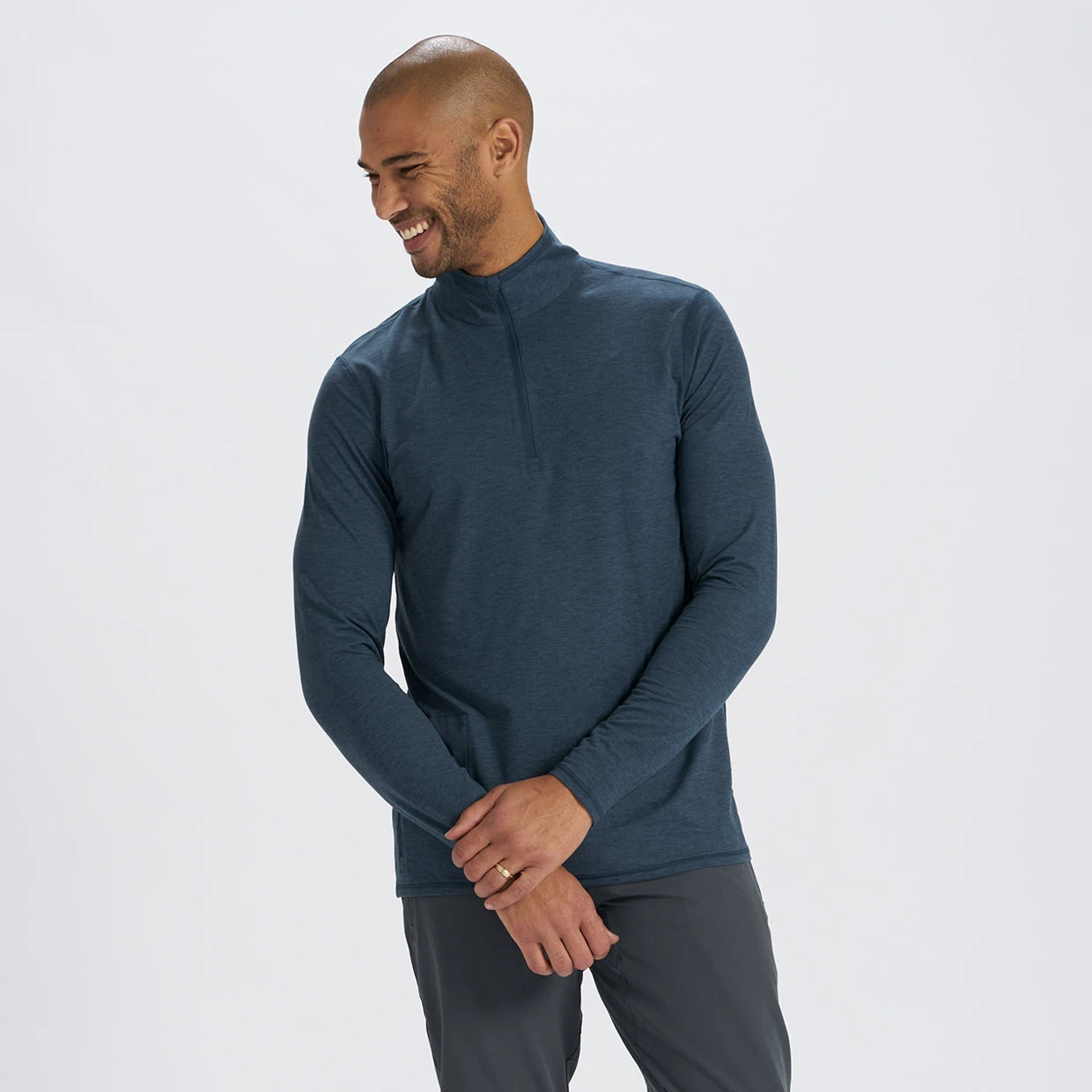 Ease Performance Half Zip | Indigo Heather 2 Ease Performance Half Zip | Indigo Heather - Image 2