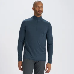 Ease Performance Half Zip | Indigo Heather 7 Ease Performance Half Zip | Indigo Heather -Deals Haute Drape Store V221HTI 2