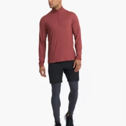 Ease Performance Half Zip | Currant Heather -Deals Haute Drape Store V221HUT 2698