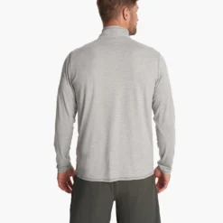 Ease Performance Half Zip | Light Heather Grey -Deals Haute Drape Store V221LHG 6