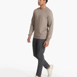 Ponto Performance Crew | Walnut Heather -Deals Haute Drape Store V224HWA SP23 M ECOMM FLEECE DETAIL 1200 1X1 09605176 d031 41ca b92c db71c16c44d9