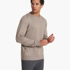 Ponto Performance Crew | Walnut Heather -Deals Haute Drape Store V224HWA SP23 M ECOMM FLEECE DETAIL 1204 1X1 56abaf01 83b4 4ce7 9607 262c35ae478b