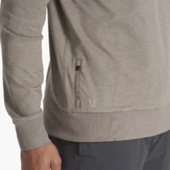 Ponto Performance Crew | Walnut Heather -Deals Haute Drape Store V224HWA SP23 M ECOMM FLEECE TOP 1195 1x1 a06f15b7 9fa2 4e10 96e7 7ee34e541993