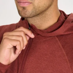 Ponto Performance Half Zip Hoodie | Red Clay Heather -Deals Haute Drape Store V244HRC 6 bd3ccfe1 0e38 4890 845a fa4387fa00c5