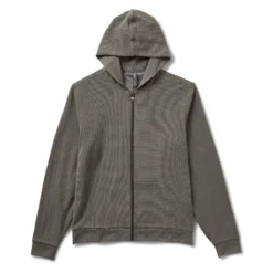 Performance Waffle Zip Hoodie | Dusty Pine