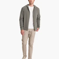 Performance Waffle Zip Hoodie | Dusty Pine -Deals Haute Drape Store V259DST FA22 M ECOMM FULL 2077