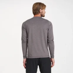 Long-Sleeve Tradewind Performance Tee | Quartz Heather -Deals Haute Drape Store V302BLK 1280