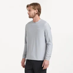 Long-Sleeve Uluwatu 2.0 Water Tee | Platinum Heather -Deals Haute Drape Store V314BLK 3346