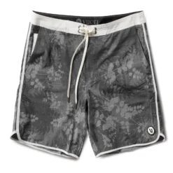 Cruise Boardshort | Charcoal Vintage Leaf