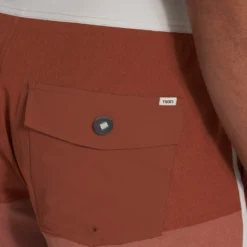 Cruise Boardshort | Dark Penny Linen Texture Block -Deals Haute Drape Store V314DPBnew