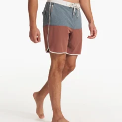 Cruise Boardshort | Lake Hazelnut Linen Texture Block -Deals Haute Drape Store V314LHL SP23 M ECOMM BOARDSHORTS DETAIL 2179