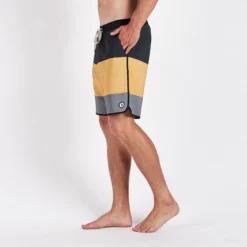 Cruise Boardshort | Saffron Wood Block -Deals Haute Drape Store V314SWB 2