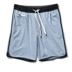 Banks Short | Light Cloud Slub Stripe
