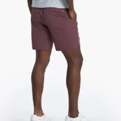 Banks Short | Chestnut Linen Texture -Deals Haute Drape Store V330CTL 02486