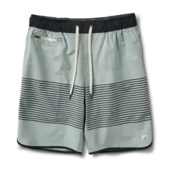 Banks Short | Sea Glass Linen Texture Stripe