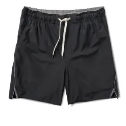Trail Short | Black Heather Grey Stripe