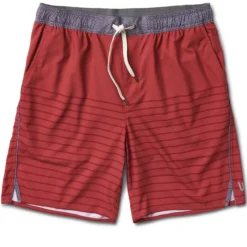 Trail Short | Deep Red Tonal Stripe