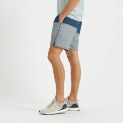 Trail Short | Indigo Stripe 7 Trail Short | Indigo Stripe -Deals Haute Drape Store V341IST 2